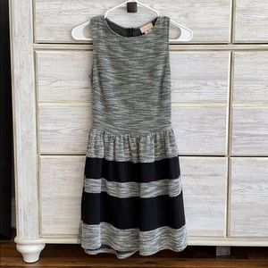 Sleeveless striped fit and flare dress
